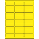 2.625" x 1" Fluorescent Yellow Rectangular Sheet Labels (30-UP)