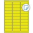 2.625" x 1" Fluorescent Yellow Rectangular Sheet Labels (30-UP) - Removable Adhesive