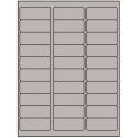 2.625" x 1" Gray Rectangular Sheet Labels (30-UP)