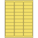 2.625" x 1" Pastel Yellow Rectangular Sheet Labels (30-UP)