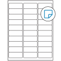 2.625" x 1" White Rectangular Sheet Labels (30-UP) - Removable Adhesive