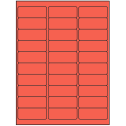 2.625" x 1" Red Rectangular Sheet Labels (30-UP)