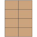 4.25" x 2.75" Brown Kraft Rectangular Sheet Labels