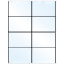 4.25" x 2.75" Crystal Clear Rectangular Sheet Labels