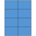 4.25" x 2.75" Fluorescent Blue Rectangular Sheet Labels