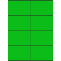 4.25" x 2.75" Fluorescent Green Rectangular Sheet Labels
