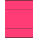4.25" x 2.75" Fluorescent Pink Rectangular Sheet Labels