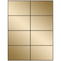 4.25" x 2.75" Gold Foil Rectangular Sheet Labels