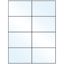 4.25" x 2.75" White Mid Gloss Rectangular Sheet Labels
