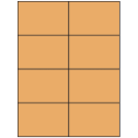 4.25" x 2.75" Pastel Orange Rectangular Sheet Labels
