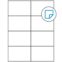 4.25" x 2.75" White Rectangular Sheet Labels - Removable Adhesive