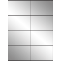 4.25" x 2.75" Silver Foil Rectangular Sheet Labels