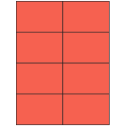 4.25" x 2.75" Red Rectangular Sheet Labels