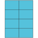 4.25" x 2.75" Turquoise Rectangular Sheet Labels