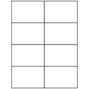 4.25" x 2.75" White Rectangular Sheet Labels
