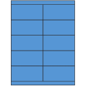 4.25" x 2" Fluorescent Blue Rectangular Sheet Labels