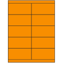 4.25" x 2" Fluorescent Orange Rectangular Sheet Labels