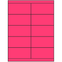 4.25" x 2" Fluorescent Pink Rectangular Sheet Labels