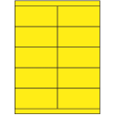 4.25" x 2" Fluorescent Yellow Rectangular Sheet Labels