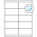4.25" x 2" White Rectangular Sheet Labels - Removable Adhesive