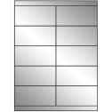 4.25" x 2" Silver Foil Rectangular Sheet Labels
