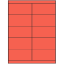 4.25" x 2" Red Rectangular Sheet Labels