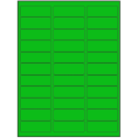 2.625" x 0.875" Fluorescent Green Rectangular Sheet Labels
