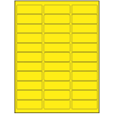 2.625" x 0.875" Fluorescent Yellow Rectangular Sheet Labels