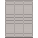 2.625" x 0.875" Gray Rectangular Sheet Labels