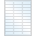 2.625" x 0.875" White Mid Gloss Rectangular Sheet Labels