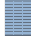 2.625" x 0.875" Pastel Blue Rectangular Sheet Labels