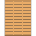 2.625" x 0.875" Pastel Orange Rectangular Sheet Labels