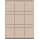 2.625" x 0.875" Pastel Tan Rectangular Sheet Labels