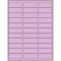 2.625" x 0.875" Pastel Purple Rectangular Sheet Labels