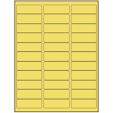 2.625" x 0.875" Pastel Yellow Rectangular Sheet Labels