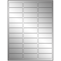 2.625" x 0.875" Silver Foil Rectangular Sheet Labels