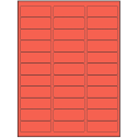 2.625" x 0.875" Red Rectangular Sheet Labels