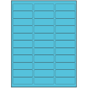 2.625" x 0.875" Turquoise Rectangular Sheet Labels