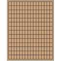 0.5" x 0.75" Brown Kraft Rectangular Sheet Labels