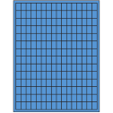 0.5" x 0.75" Fluorescent Blue Rectangular Sheet Labels