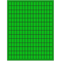 0.5" x 0.75" Fluorescent Green Rectangular Sheet Labels
