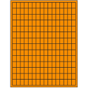 0.5" x 0.75" Fluorescent Orange Rectangular Sheet Labels