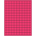 0.5" x 0.75" Fluorescent Pink Rectangular Sheet Labels
