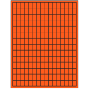 0.5" x 0.75" Fluorescent Red Rectangular Sheet Labels