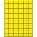 0.5" x 0.75" Fluorescent Yellow Rectangular Sheet Labels