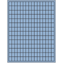 0.5" x 0.75" Pastel Blue Rectangular Sheet Labels