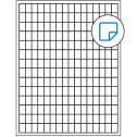 0.5" x 0.75" White Rectangular Sheet Labels - Removable Adhesive