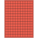 0.5" x 0.75" Red Rectangular Sheet Labels