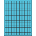 0.5" x 0.75" Turquoise Rectangular Sheet Labels