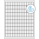 0.5" x 1" White Rectangular Sheet Labels - Ultra Aggressive Adhesive